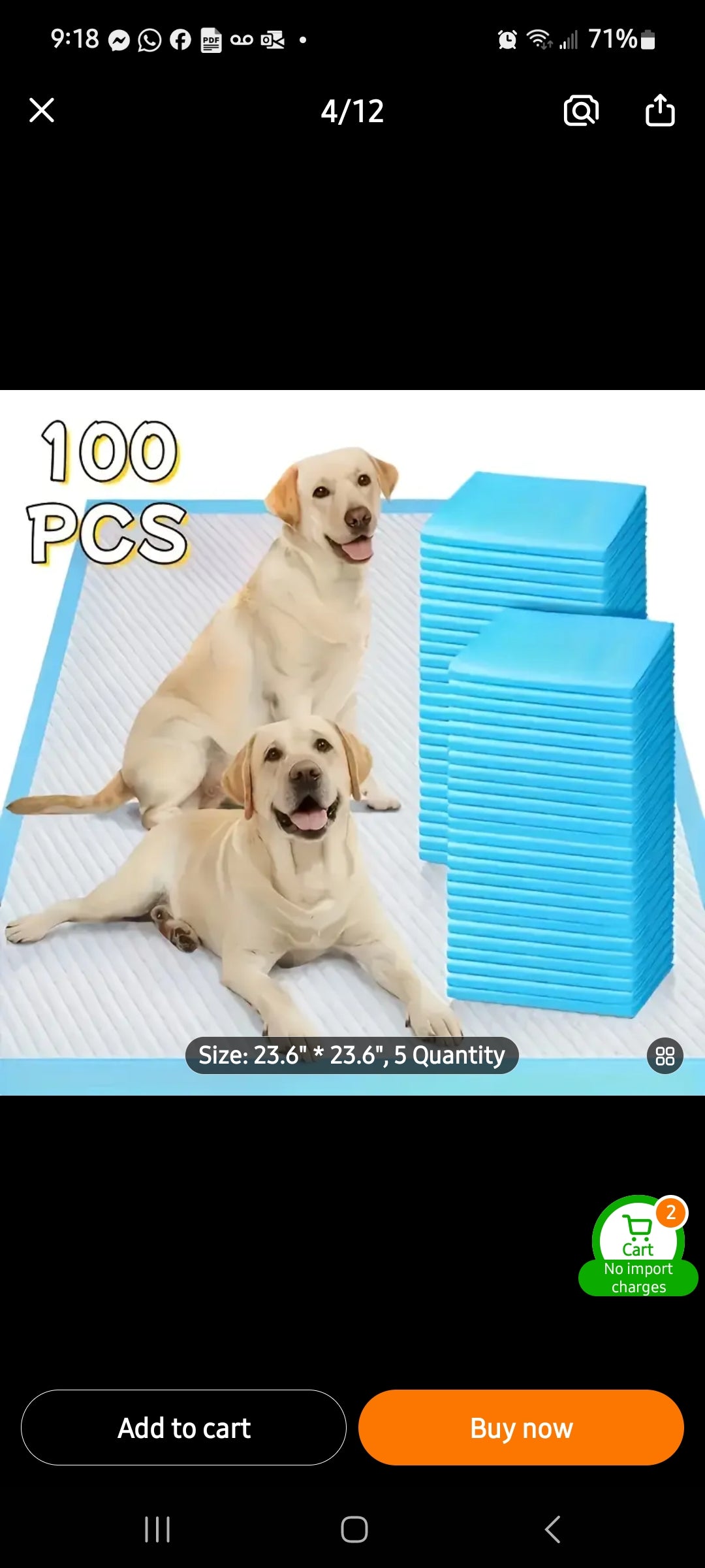 Pet training pads