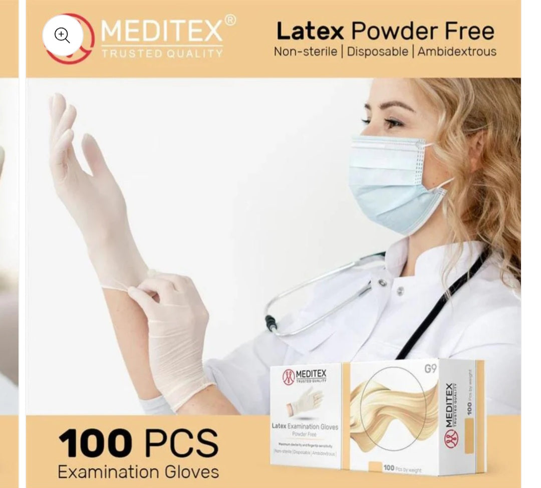 E. Latex Gloves- Black and White 5mil