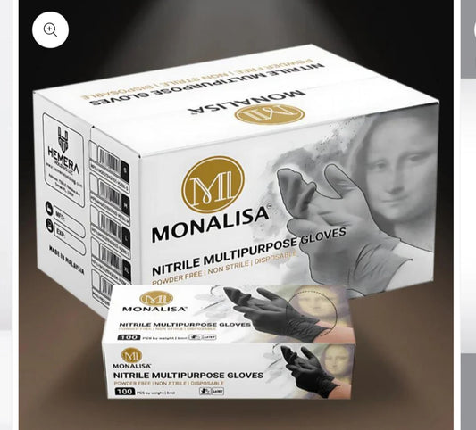 B. Nitrile Gloves-Mona Lisa Black 5mil