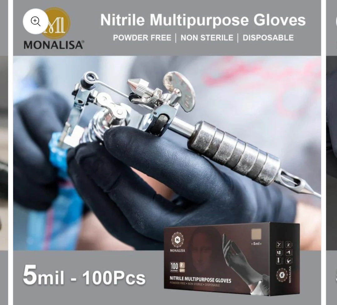 B. Nitrile Gloves-Mona Lisa Black 5mil