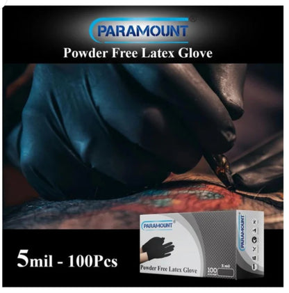 E. Latex Gloves- Black and White 5mil