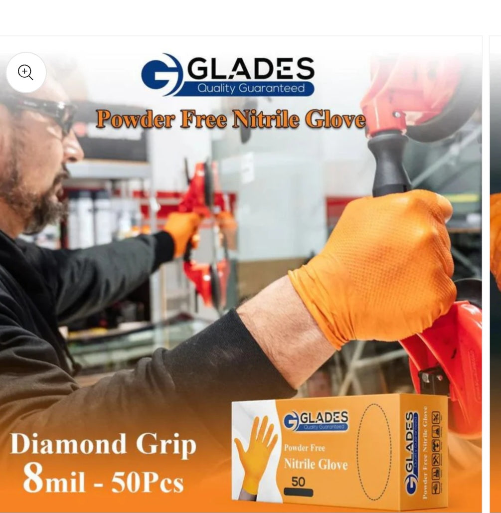 C. Nitrile Gloves-Orange Diamond 8mil