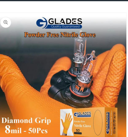 C. Nitrile Gloves-Orange Diamond 8mil