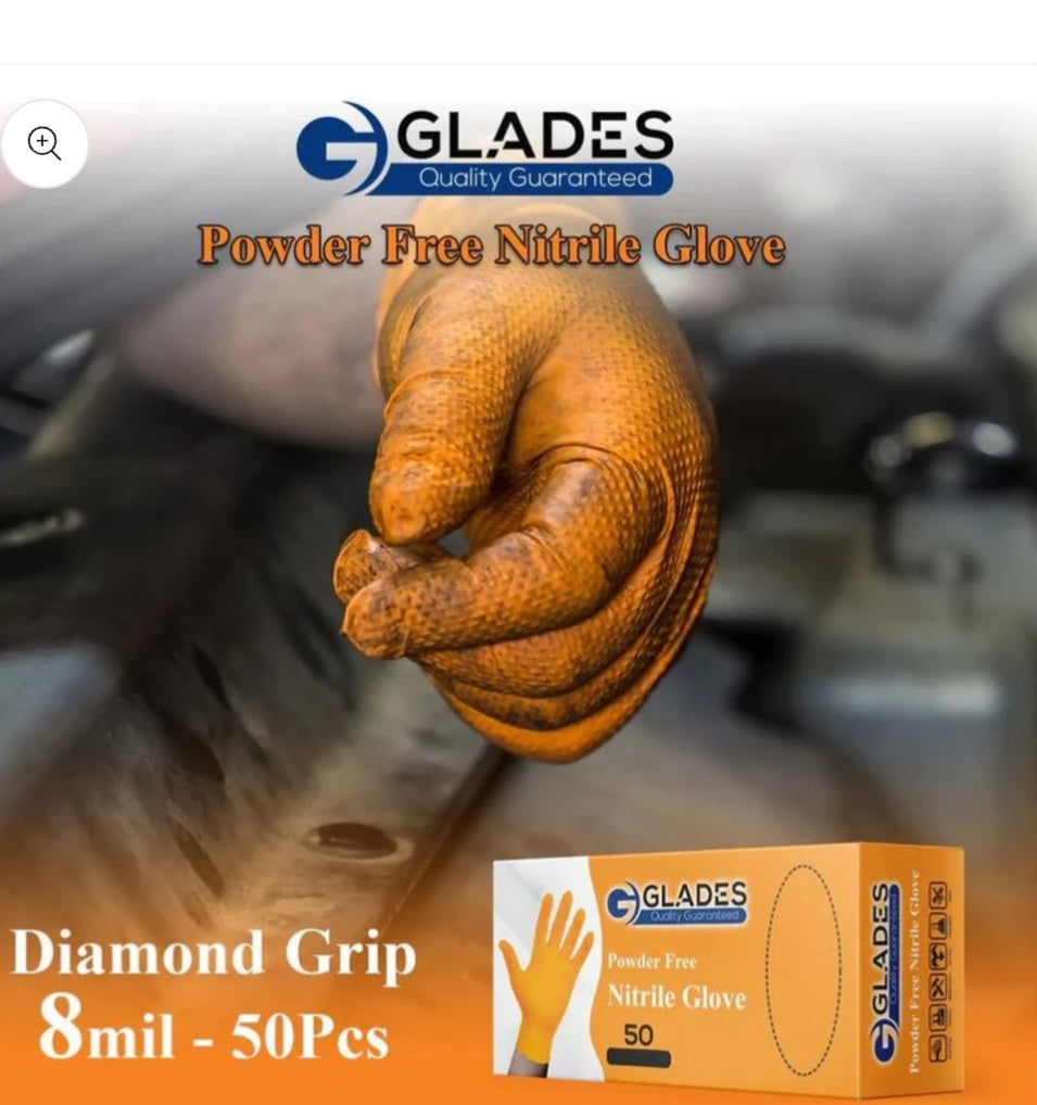 C. Nitrile Gloves-Orange Diamond 8mil