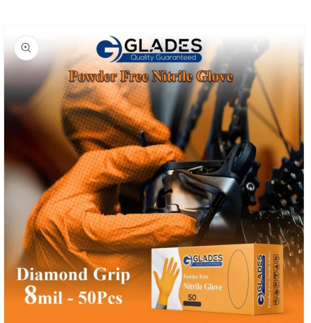 C. Nitrile Gloves-Orange Diamond 8mil