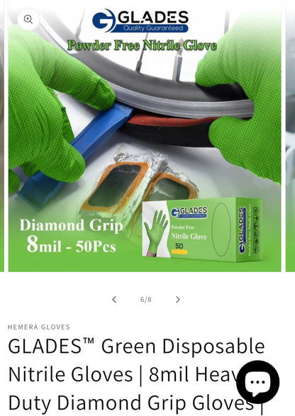 C. Nitrile Gloves-Green Diamond 8mil