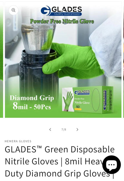 C. Nitrile Gloves-Green Diamond 8mil