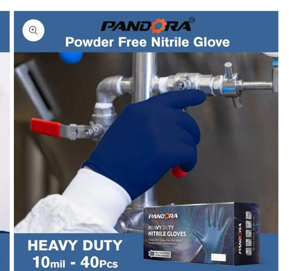 D. Nitrile Gloves-Black 10mil Heavy Duty