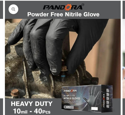 D. Nitrile Gloves-Black 10mil Heavy Duty