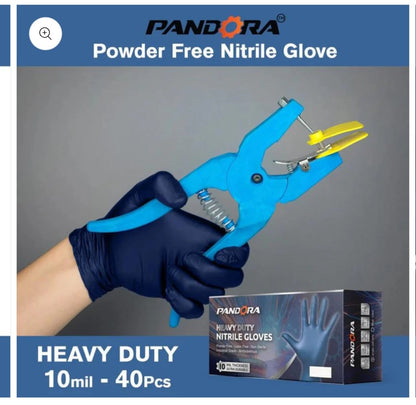 D. Nitrile Gloves-Black 10mil Heavy Duty