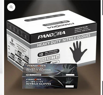 D. Nitrile Gloves-Black 10mil Heavy Duty